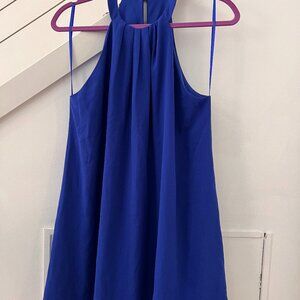 NWT FULLY LINED ROYAL BLUE COCKTAIL SWING DRESS, SIZE LARGE